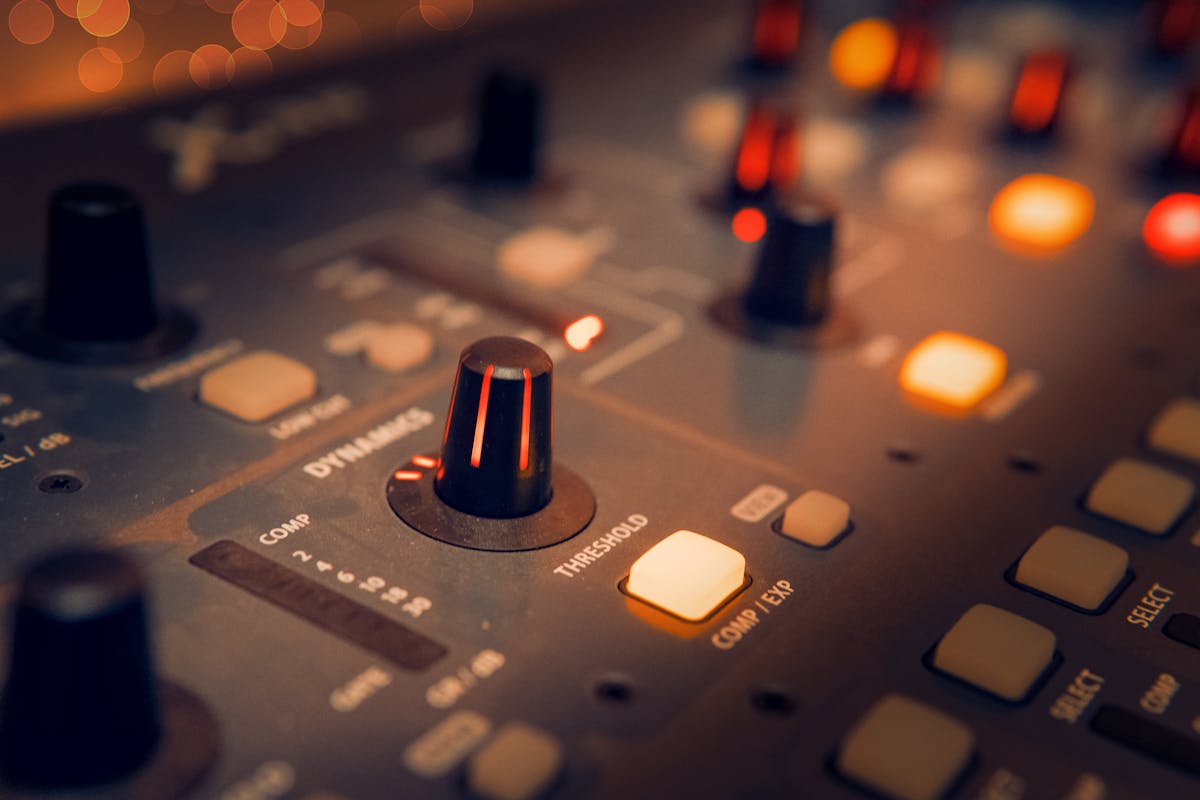 DJ controller and mixer setup